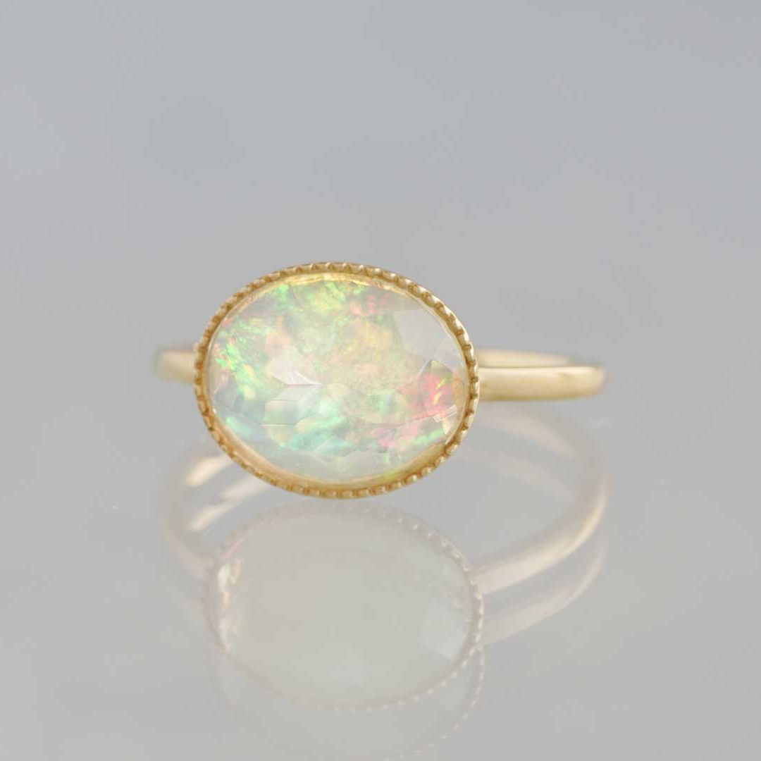 Water opal ring 1.36 /ウォーターオパール