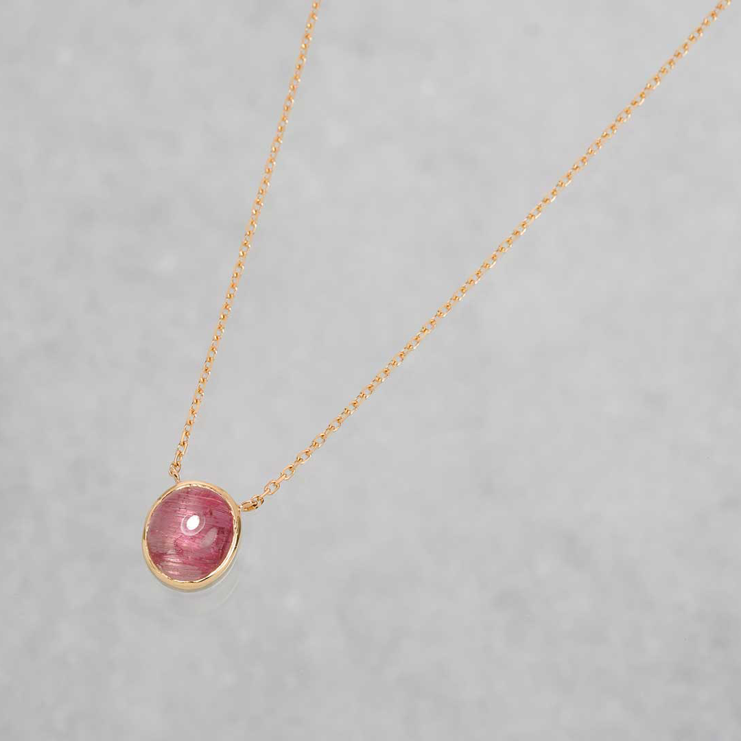Pink tourmaline cat's eye necklace 1.45 /ピンクトルマリン 