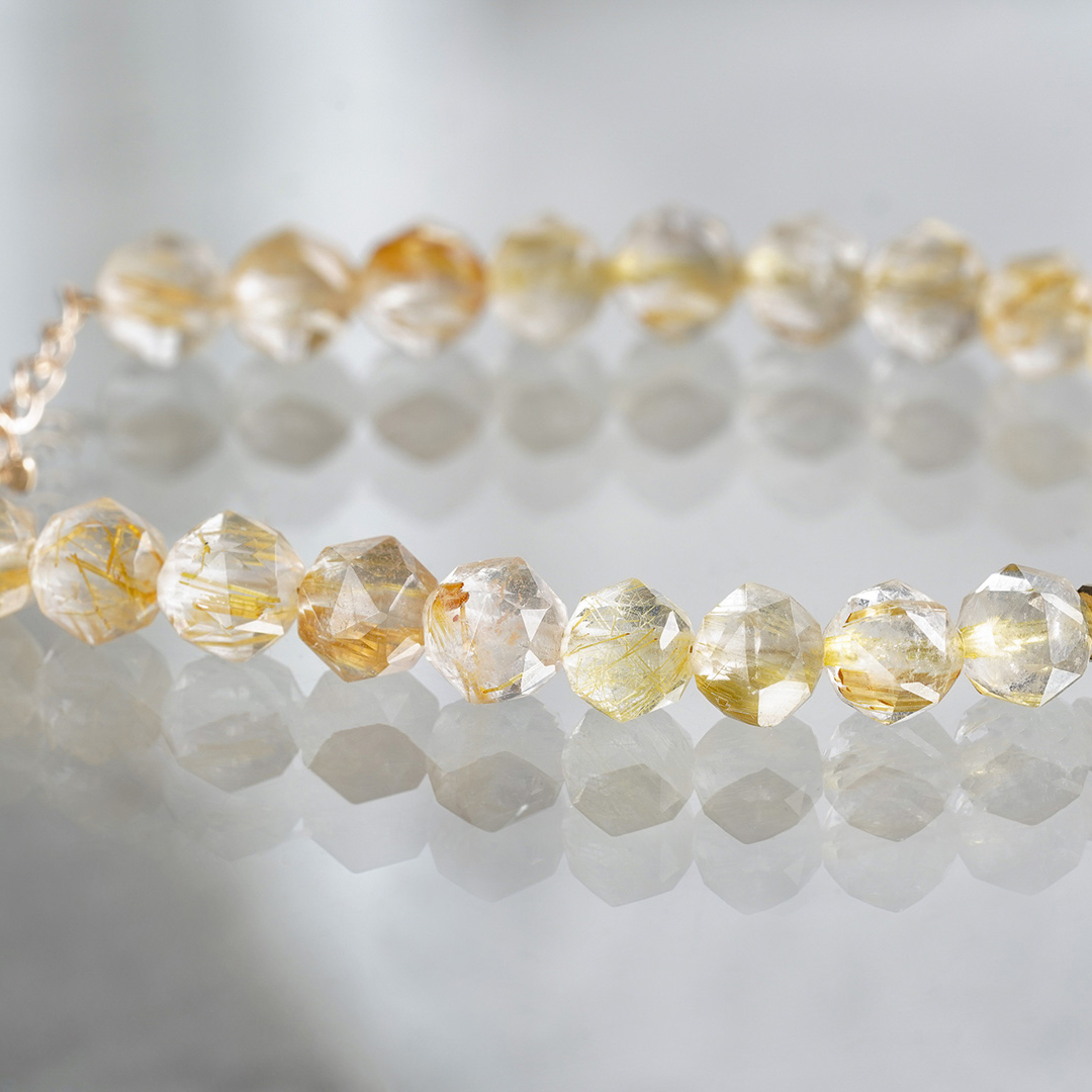 Rutile quartz × Petalite bracelet /ルチルクォーツ、ペタライト