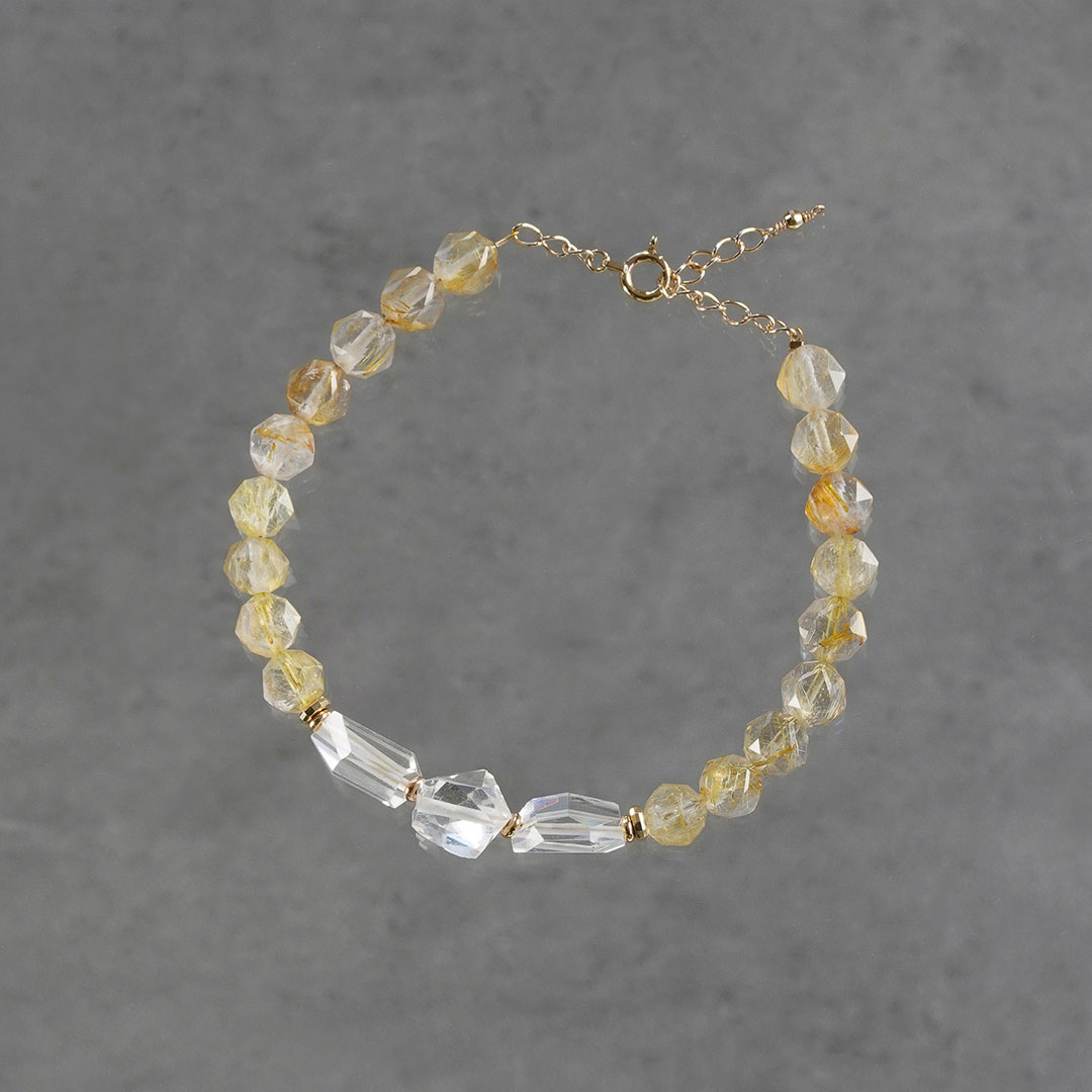 Rutile quartz × Petalite bracelet /ルチルクォーツ、ペタライト