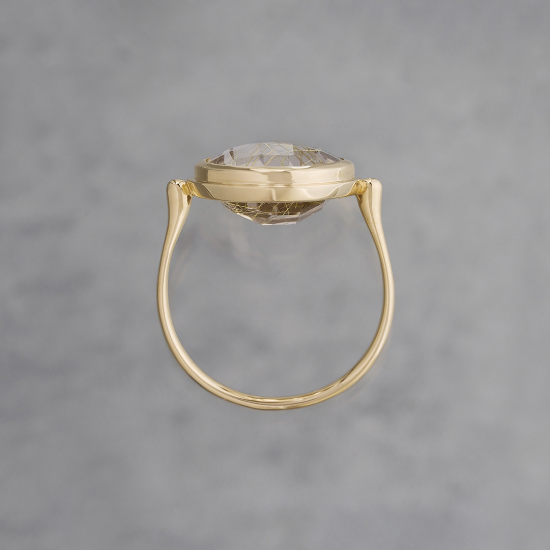 Rutile quartz circle ring /ルチルクォーツ.