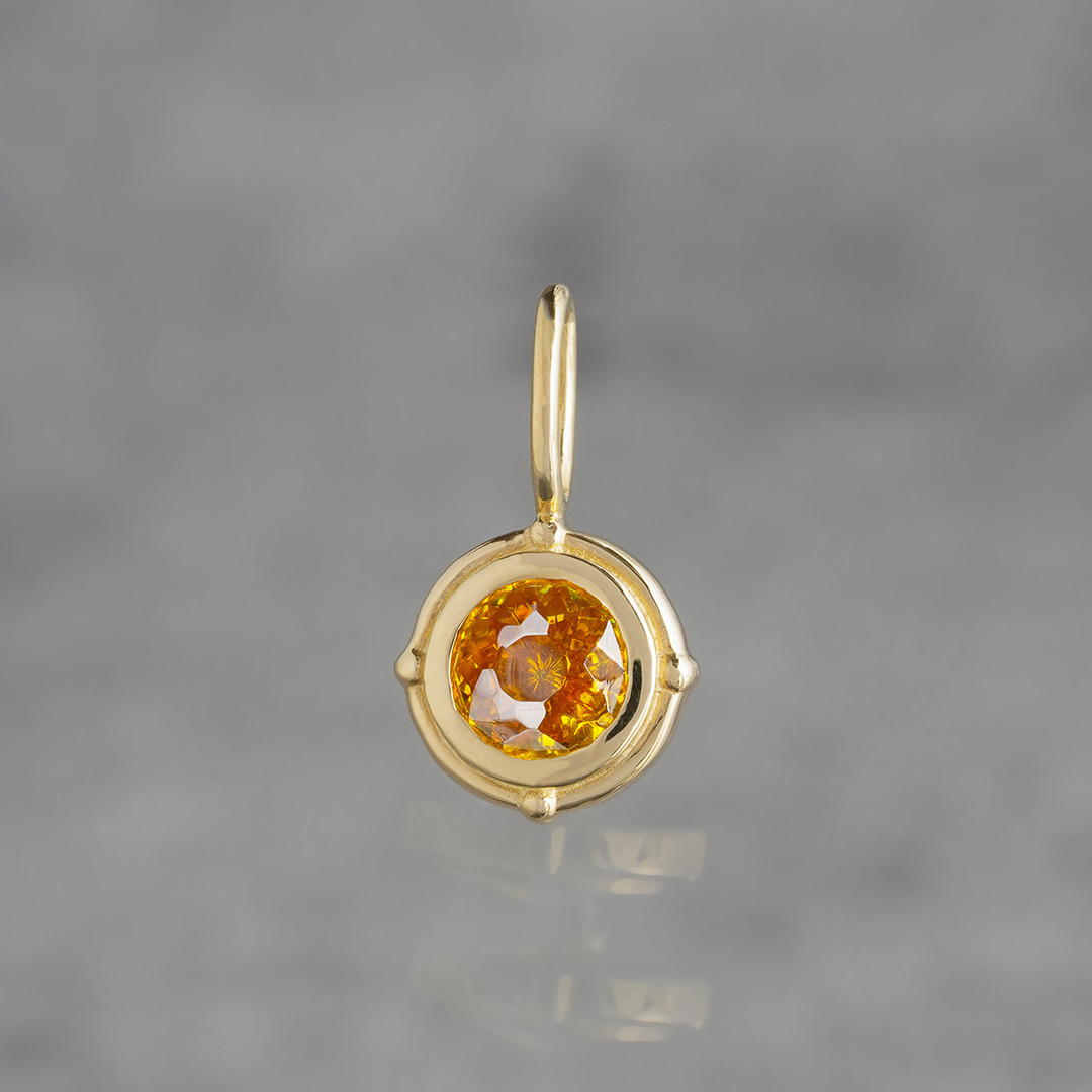 Yellow × Orange sphalerite charm 0.47 /イエロー × オレンジスファレライト