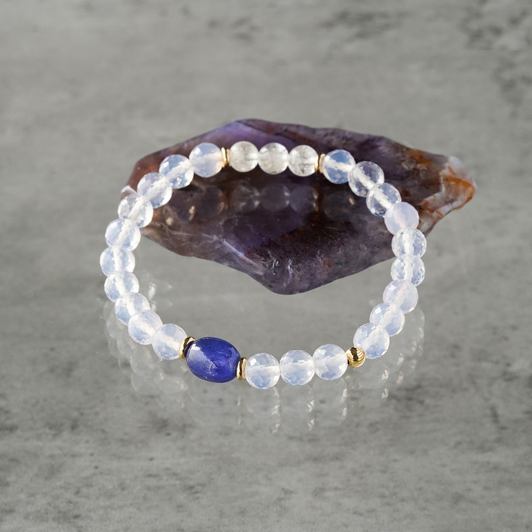 Milky Amethyst × Tanzanite bracelet /ミルキーアメシスト