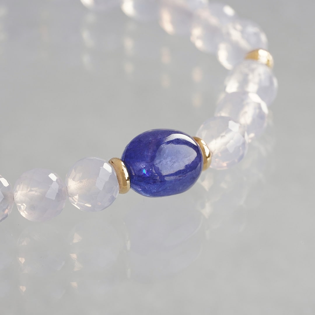 Milky Amethyst × Tanzanite bracelet /ミルキーアメシスト