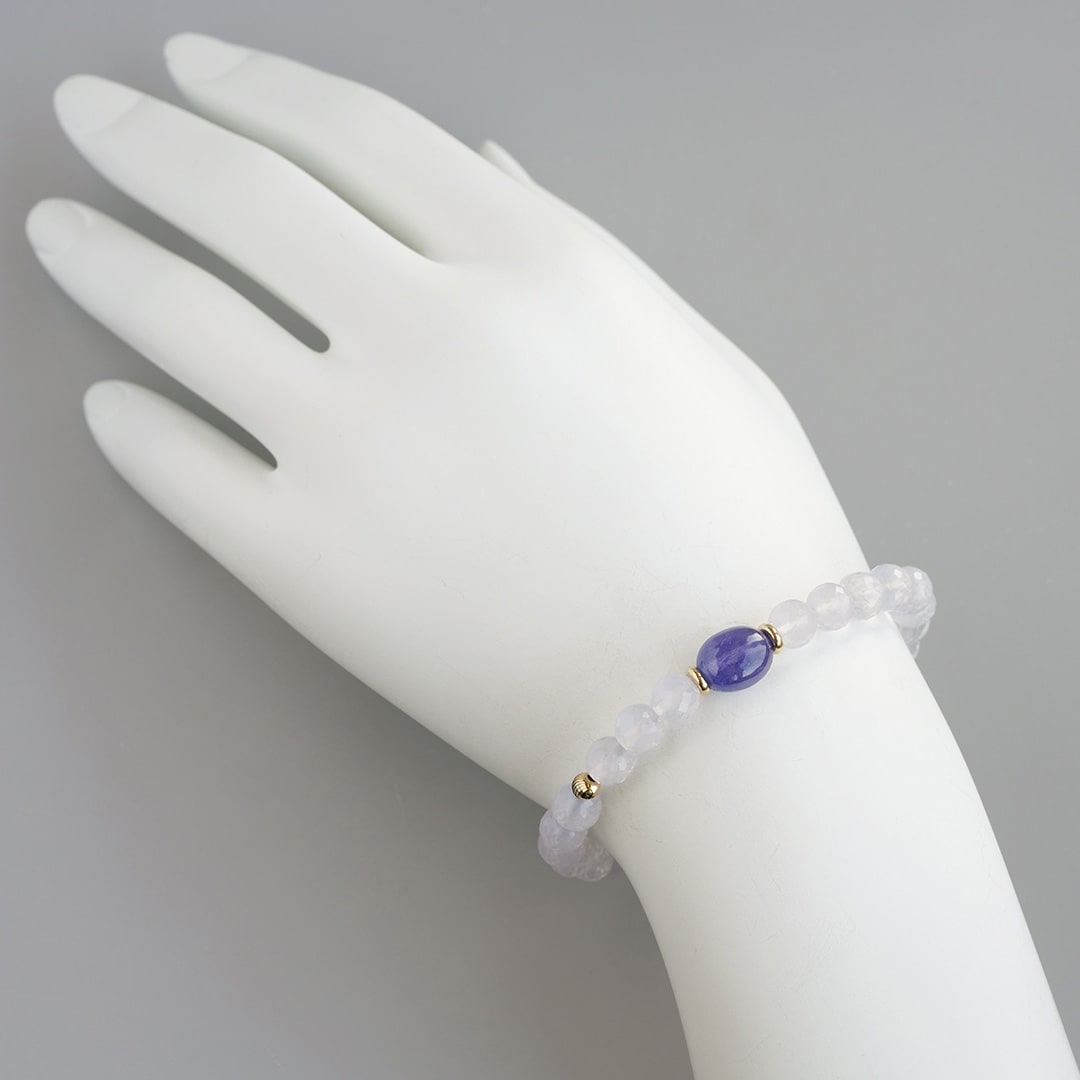 Milky Amethyst × Tanzanite bracelet /ミルキーアメシスト