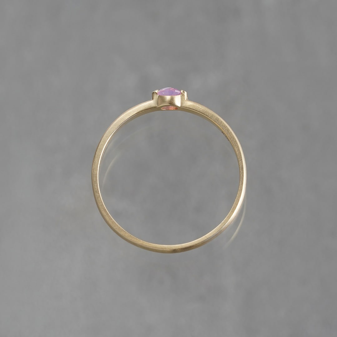 Silky pink sapphire round ring /シルキーピンクサファイア 