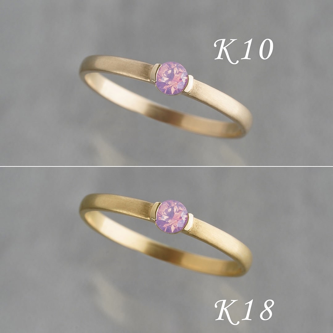 Silky pink sapphire round ring /シルキーピンクサファイア