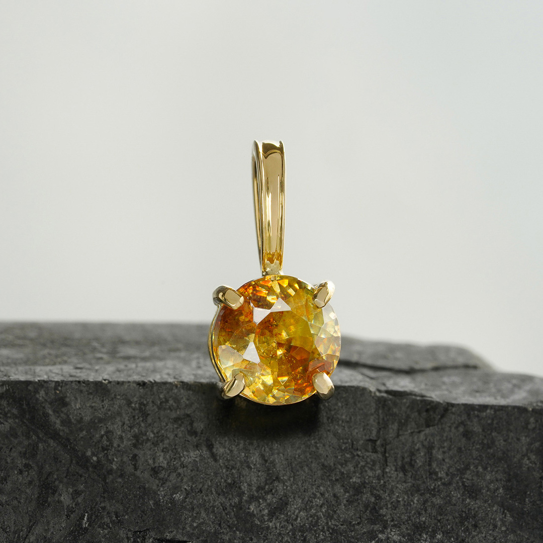 Yellow × Orange sphalerite charm 0.91 /イエロー × オレンジスファレライト