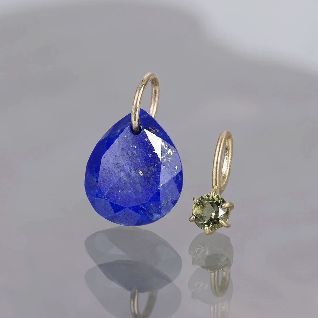 Moldavite × Lapis lazuli set charm 2.64 /モルダバイト 