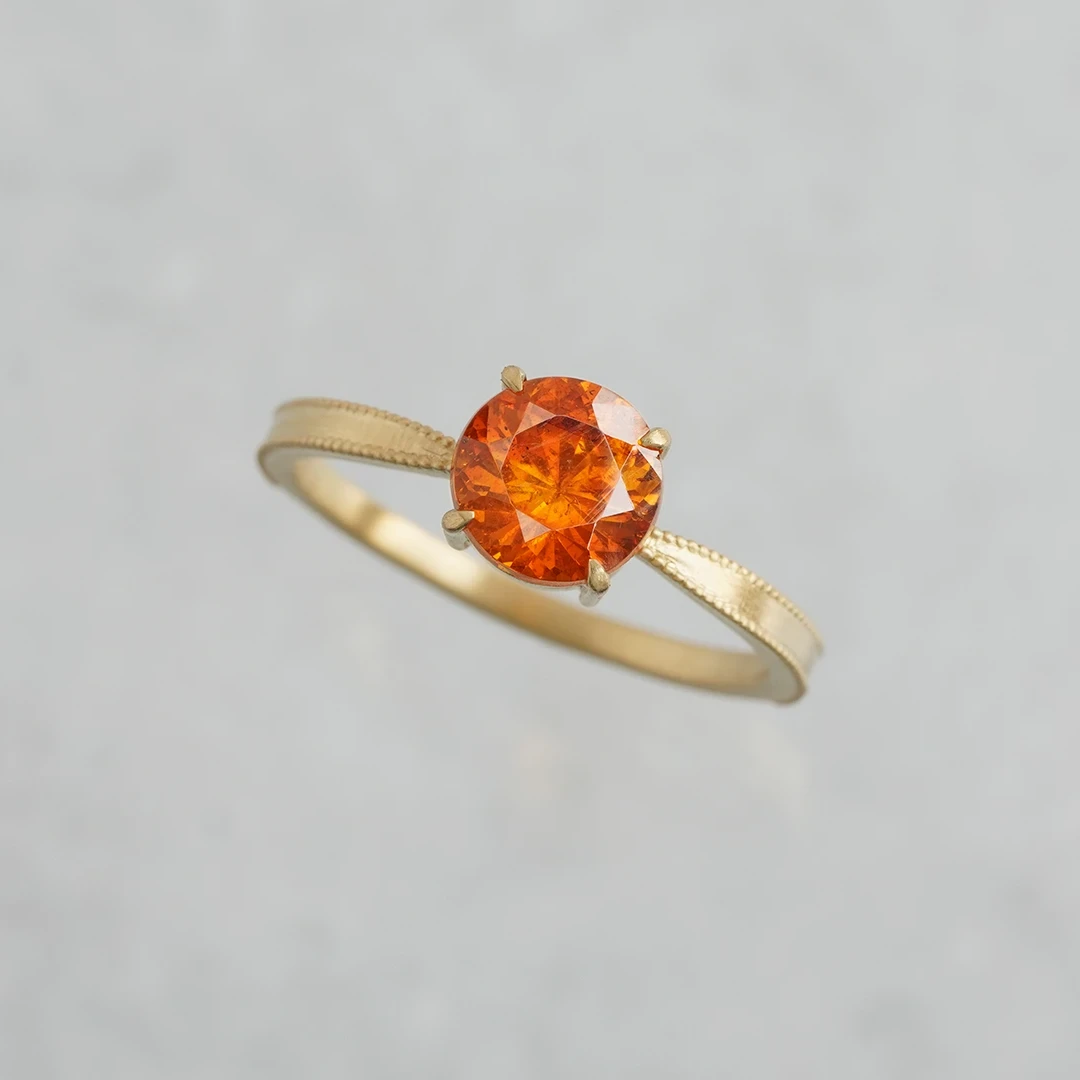 Orange sphalerite ring 1.90 /オレンジスファレライト | Hariqua 