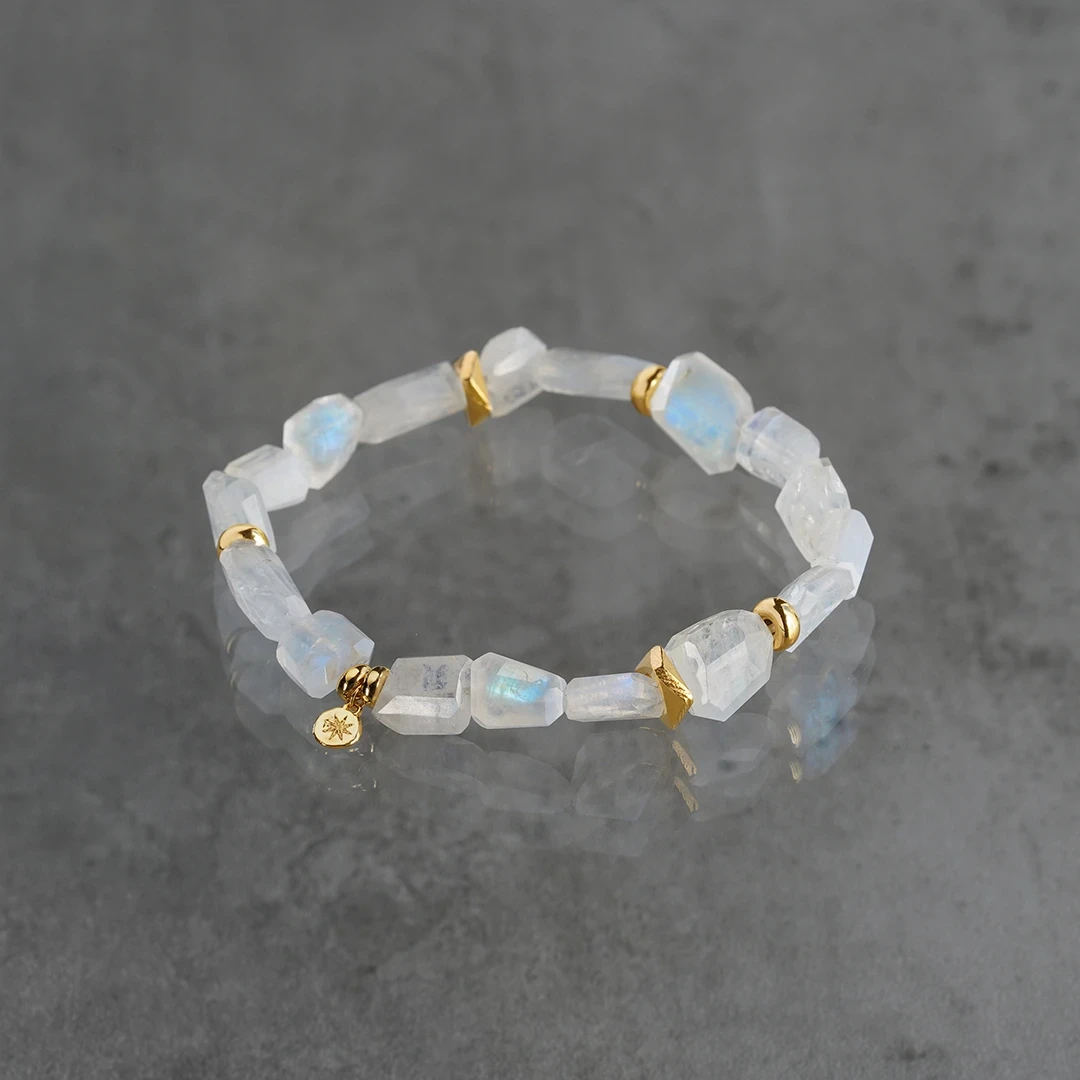 Rainbow moonstone gram bracelet /レインボームーンストーン.