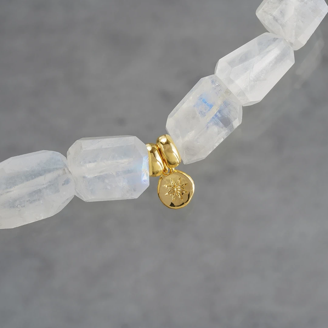 Rainbow moonstone gram bracelet /レインボームーンストーン