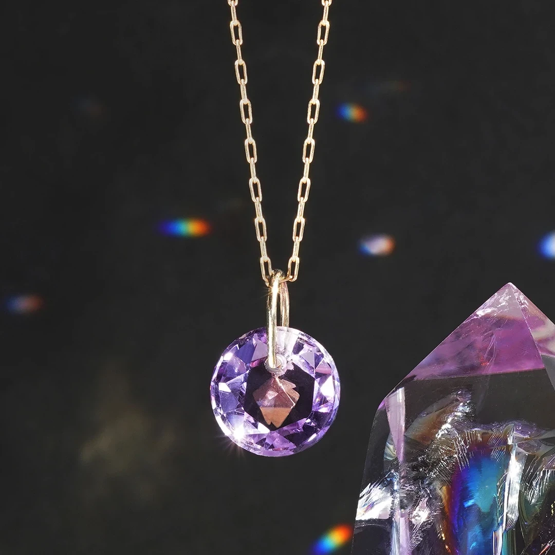 Amethyst rose cut charm /アメシスト. | Hariqua-パワーストーン 