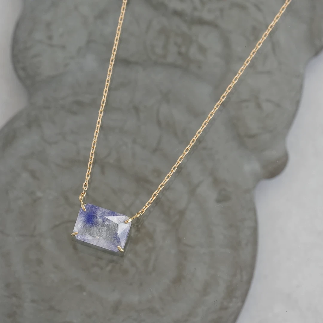 Dumortierite in quartz necklace 1.75 /デュモルチェライト・イン ...