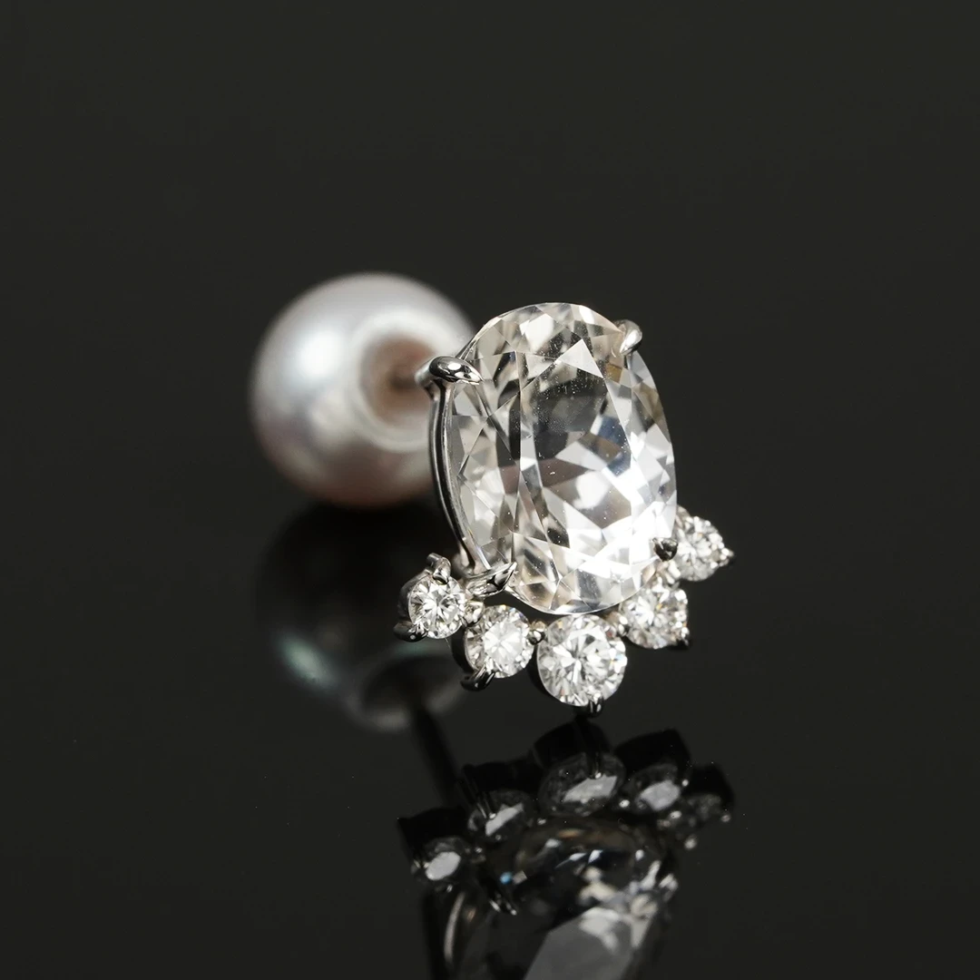 Phenakite × Diamond pierce 1.40 /フェナカイト、ダイヤモンド 