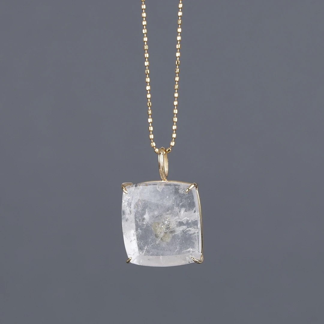 Pyrite in quartz charm 11.87 /パイライト・イン・クォーツ | Hariqua