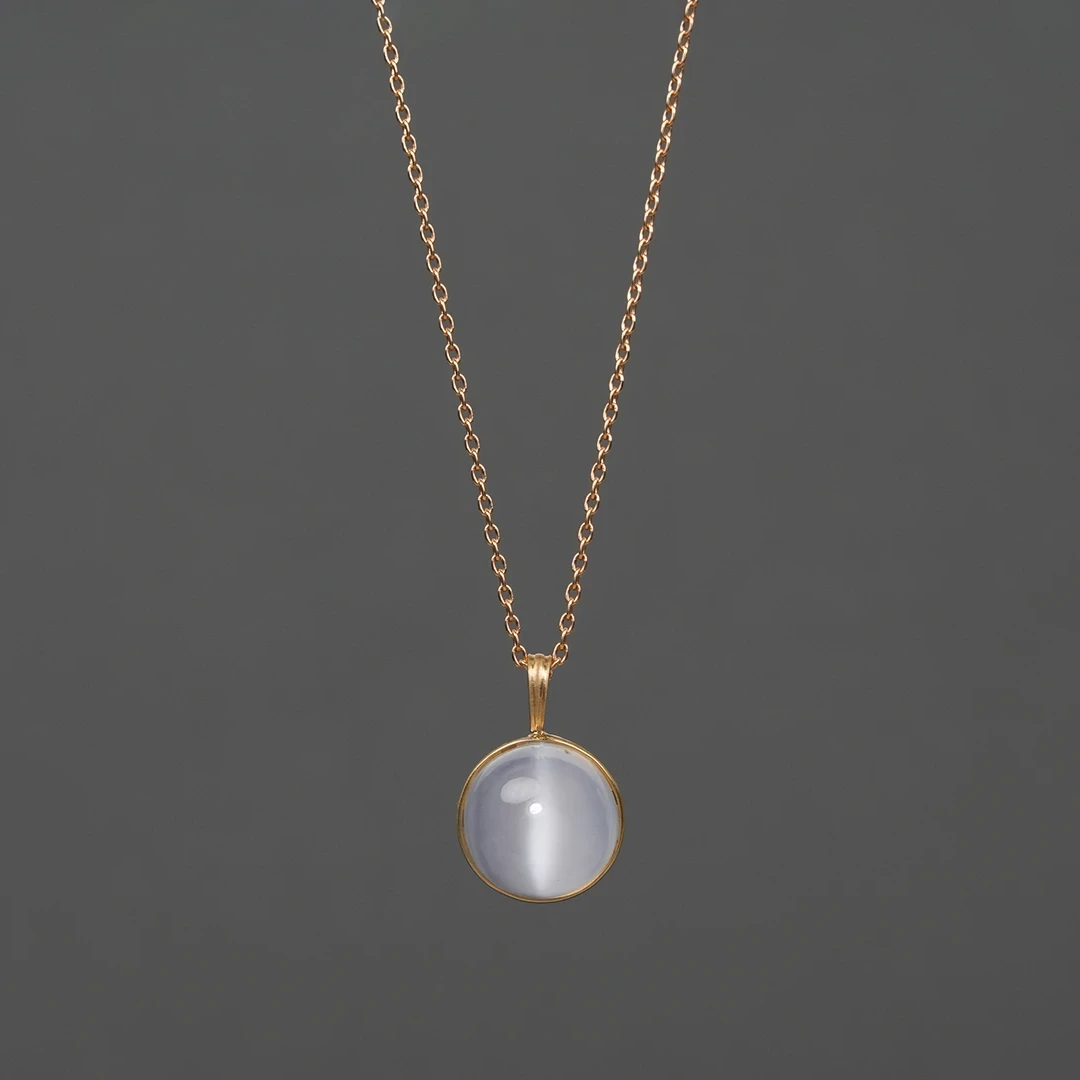 White moonstone cat's-eye necklace 3.16 /ホワイトムーンストーン | Hariqua-パワーストーンジュエリー-