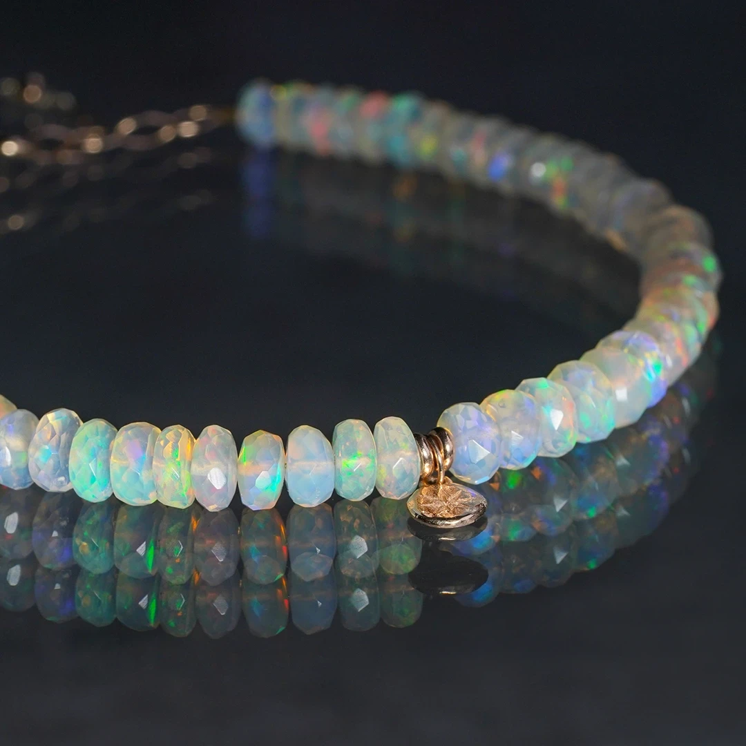 Water opal grainy bracelet /ウォーターオパール. | Hariqua-パワーストーンジュエリー-