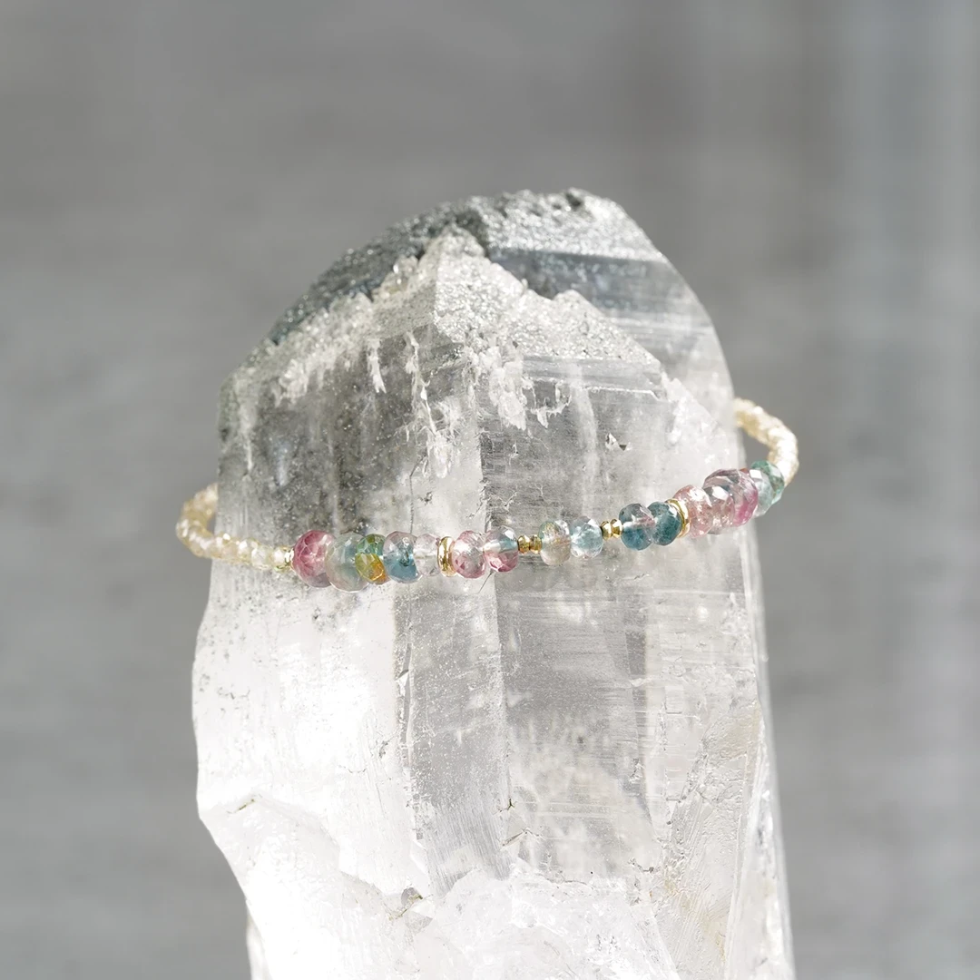 Multi tourmaline bracelet /マルチトルマリン. | Hariqua-パワーストーンジュエリー-