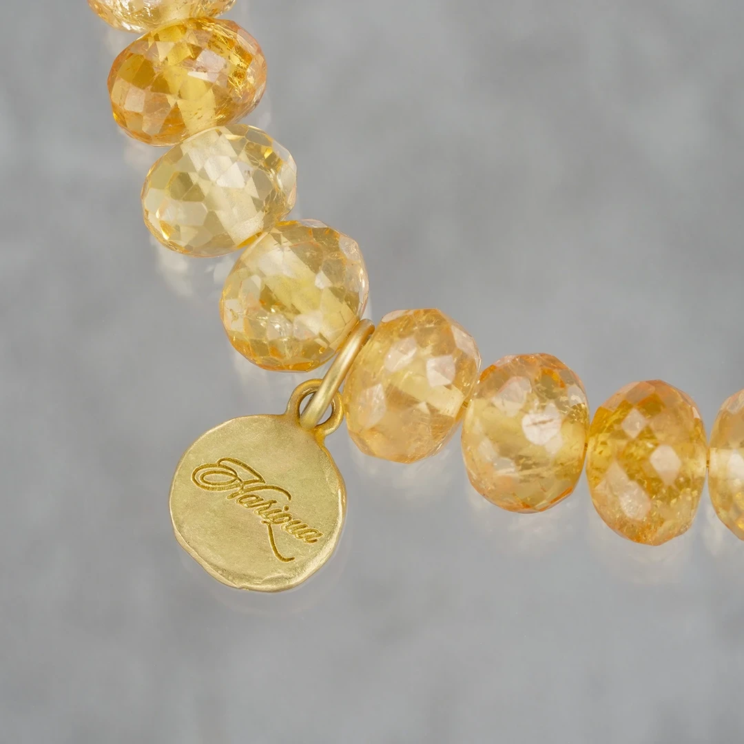 Imperial topaz grainy bracelet /インペリアルトパーズ. | Hariqua-パワーストーンジュエリー-