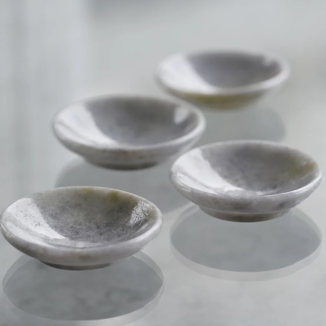 Lavender jade jewelry bowl 4pcs /ラベンダー翡翠 | Hariqua-パワーストーンジュエリー-